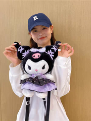 Original Sanrio Kuromi | Melody Plush Girls Backpacks ( Size 10 × 7 Inch )