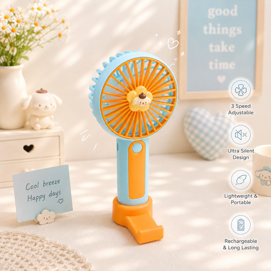 Sanrio Rechargeable Mini Cooling Fans | 3 Speed Mode | 6 Inch | Type C Charging