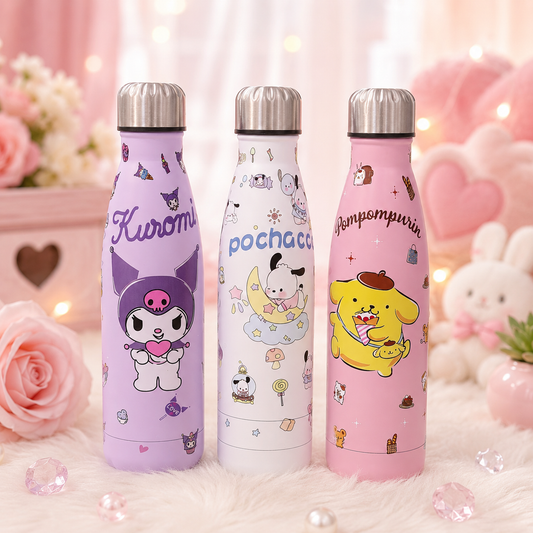 Original Sanrio Stainless Steel Water Bottle – 550ml | SUS 316 Vacuum Insulated Flask