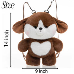 🐻 Premium Fluffy Teddy Plush Backpacks – Large Size (14 × 9 Inch)