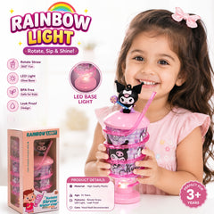 Led Light Spiral Straw Cup for Kids | Rotating Straw