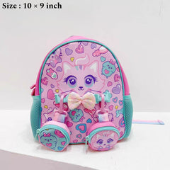 Vest Inspired Girls Pre-School Backpacks Kg to Nursery ( Size : 10 × 9 Inch )