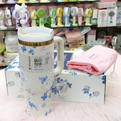 Original Stanley x LoveShackFancy Floral Stainless Steel Tumbler Gift Set – Premium Gift Box | Tumbler Bag | Bow Stopper