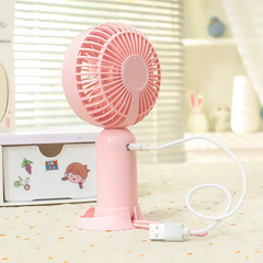 GlowBreeze™ LED Light Rechargeable Hand Fans | 3 Speed Modes | Type C | Lithium Battery