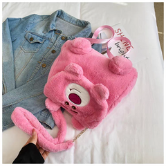 Cute Lotso Plush 2-in-1 Backpack & Crossbody Bag