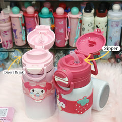 Sanrio Double Drinking Stainless Steel Vacuum Water Bottle – 480ml | Hot & Cold Insulated Flask