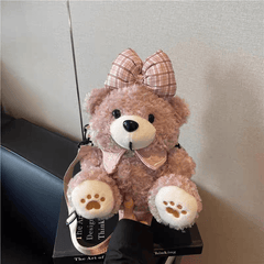 🐻 Cuddly Teddy Bear Plush Crossbody Bags
