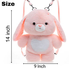 Premium Bunny Fluffy Plush Backpacks – Large Size (14 × 9 Inch)