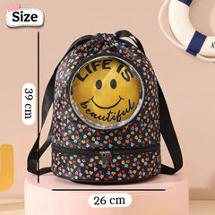 Kids Waterproof Parachute Swimming & Picnic Backpack with Slipper Pocket