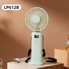 Portable Rechargeable Foldable Hand Fan with Digital Display – 5 Speed Modes - 800 mah Battery ( 30-40 Minutes Backup )