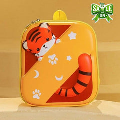 3D Fiber Hardshell Tiger Kids Mini Size Backpacks - Size 13 × 10 Inch