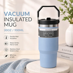 30oz Premium Vacuum Insulated Travel Tumbler – 900ml | Stainless Steel