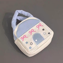 Kawaii Mini House Organizer Bag for Girls – Cute Parachute Cosmetic & Travel Pouch 🏡 Size 18 × 17 cm