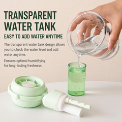 Aqua Breeze™ Rechargeable Mini Mist Cooling Fans | 3 Speed Modes | Type C Charging