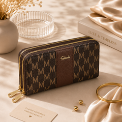 Branded Imported Double Zipper Ladies Hand Wallets