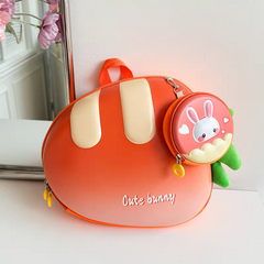 Hard Shell Fiber Carrot Shape Backpack with Pouch & Sound
