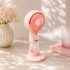 Rechargeable Mist Fans | 5 Speed Modes | 500 mah Battery | 30-45 Minute backup | Type C