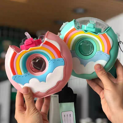 🍩 Cute Donut-Shaped Water Bottles – 380ml
