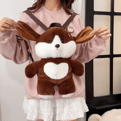 🐻 Premium Fluffy Teddy Plush Backpacks – Large Size (14 × 9 Inch)