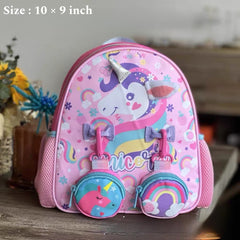 Vest Inspired Girls Pre-School Backpacks Kg to Nursery ( Size : 10 × 9 Inch )