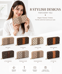 Branded Imported Double Zipper Ladies Hand Wallets