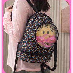 Kids Waterproof Parachute Swimming & Picnic Backpack with Slipper Pocket