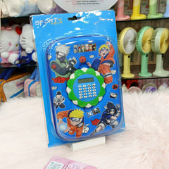 Cute Cartoon Calculator Stationery Organizer Fiber Case