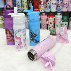 Kids Stainless Steel Water Bottle – 500ml | Cartoon Insulated School Flask