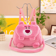 Cute Lotso Plush 2-in-1 Backpack & Crossbody Bag