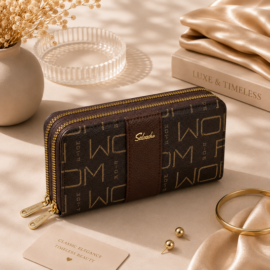 Branded Imported Double Zipper Ladies Hand Wallets