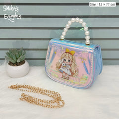 Cute Water Glitter Fill Mini Girls Bags 🌸 Size 15 × 11 cm