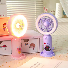 GlowBreeze™ LED Light Rechargeable Hand Fans | 3 Speed Modes | Type C | Lithium Battery