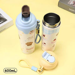 Ice Cream Shape Stainless Steel Water Bottle – 600 ML | Cute Insulated Bottle | Hot & Cold 🔥❄