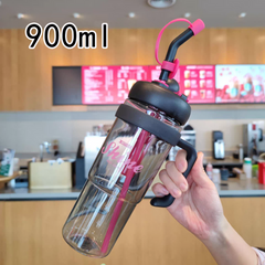 🥤 DualSip BPA-Free Tumbler Bottle with Straw & Sip Lid – 900ml