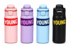 Young Premium SUS 304 Stainless Steel Thermal Water Bottle – 650ml | Dual Drinking Lid | Hot & Cold Insulated