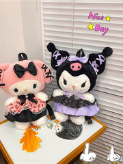 Original Sanrio Kuromi | Melody Plush Girls Backpacks ( Size 10 × 7 Inch )