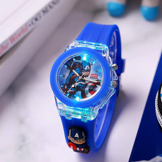 Marvel Analog Led Light Watches For Kids with Box