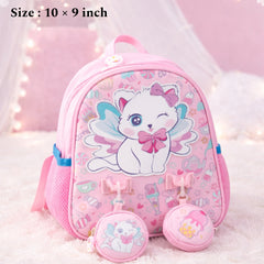 Vest Inspired Girls Pre-School Backpacks Kg to Nursery ( Size : 10 × 9 Inch )