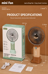 Turbo Speed Premium Rechargeable Hand Fans | 5 Speed Modes | 1200 Mah Fast Battery | Type C
