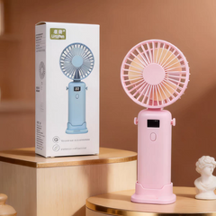 Portable Rechargeable Foldable Hand Fan with Digital Display – 5 Speed Modes - 800 mah Battery ( 30-40 Minutes Backup )