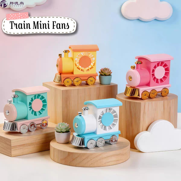 Train Mini Rechargeable Fan – Type-C Charging | 3 Speed Modes
