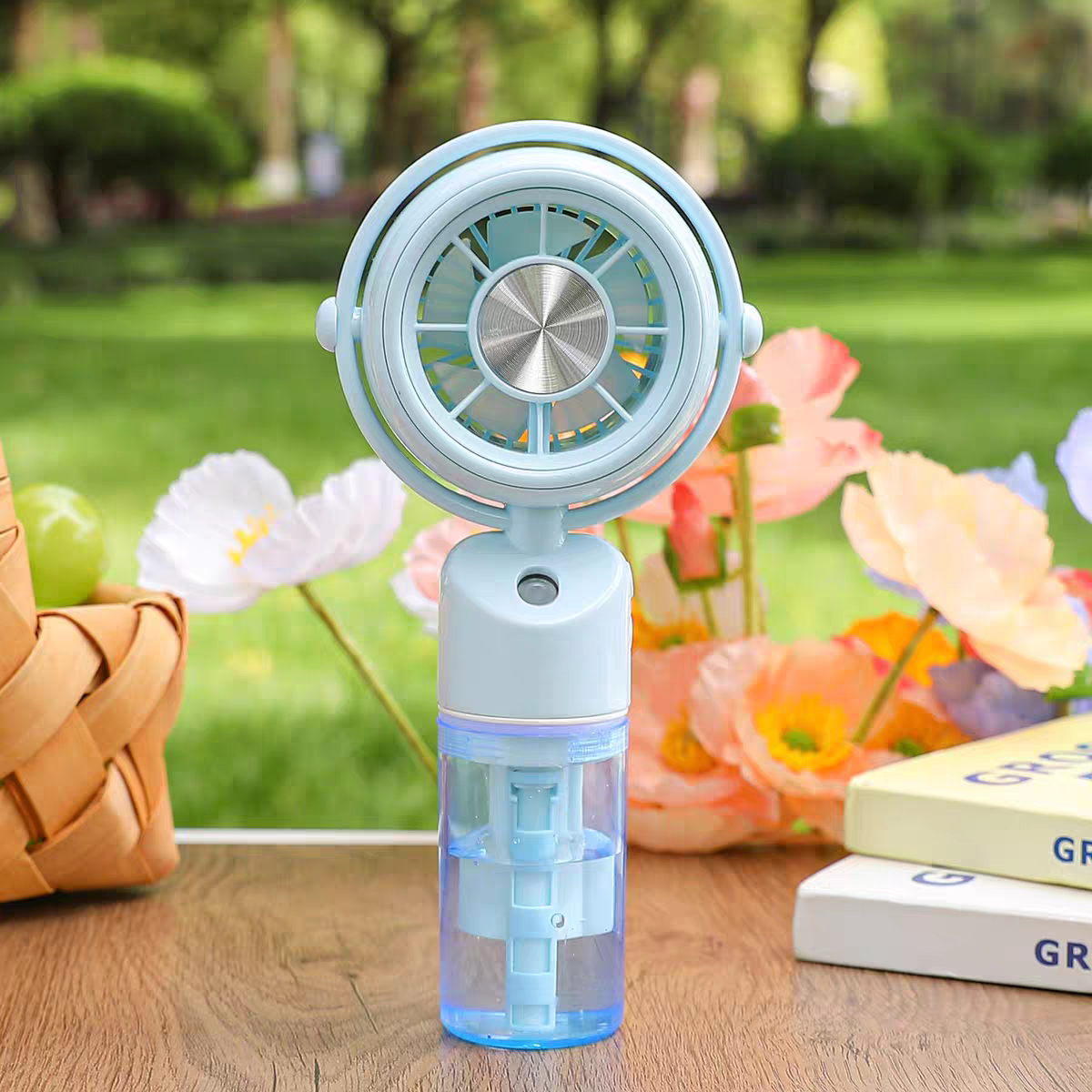 Aqua Breeze™ Rechargeable Mini Mist Cooling Fans | 3 Speed Modes | Type C Charging