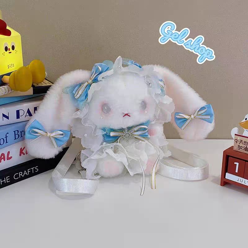Fancy Plush Rabbit Small Size Girls Backpacks • Size 7 × 6 Inch