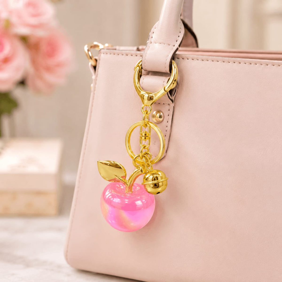 Apple Shape Acrylic Charms Keychains
