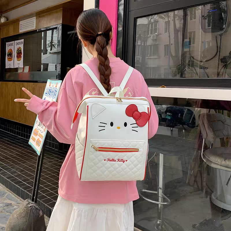New Sanrio Leather Backpacks For Kids ( Size 15 × 10 Inch )