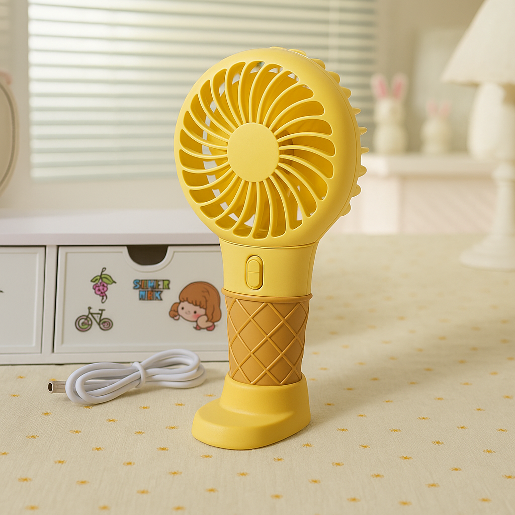Ice Cream Shape Recharge Mini Fans