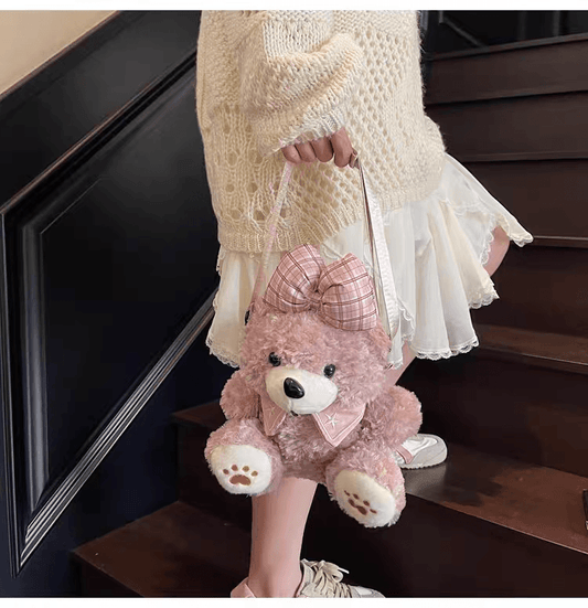 🐻 Cuddly Teddy Bear Plush Crossbody Bags