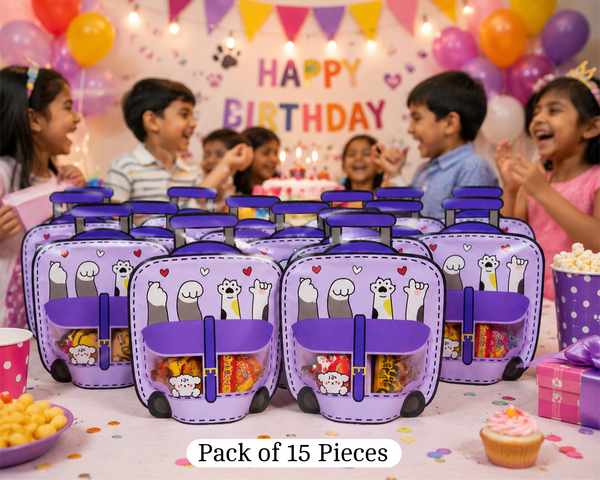 ( Pack Of 15 Pieces ) 3D Cute Goodies Bags For Birthday , Return Gift Packing