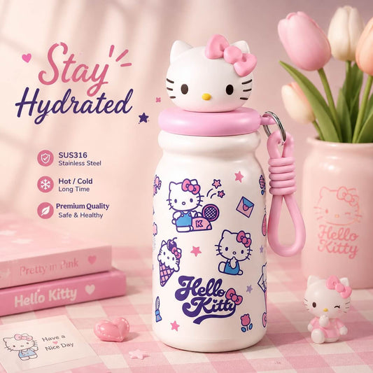 Hello Kitty™ Premium Stainless Steel Insulated Water Bottles - 440ml - Sus 316 - Hot / Cold ⭐