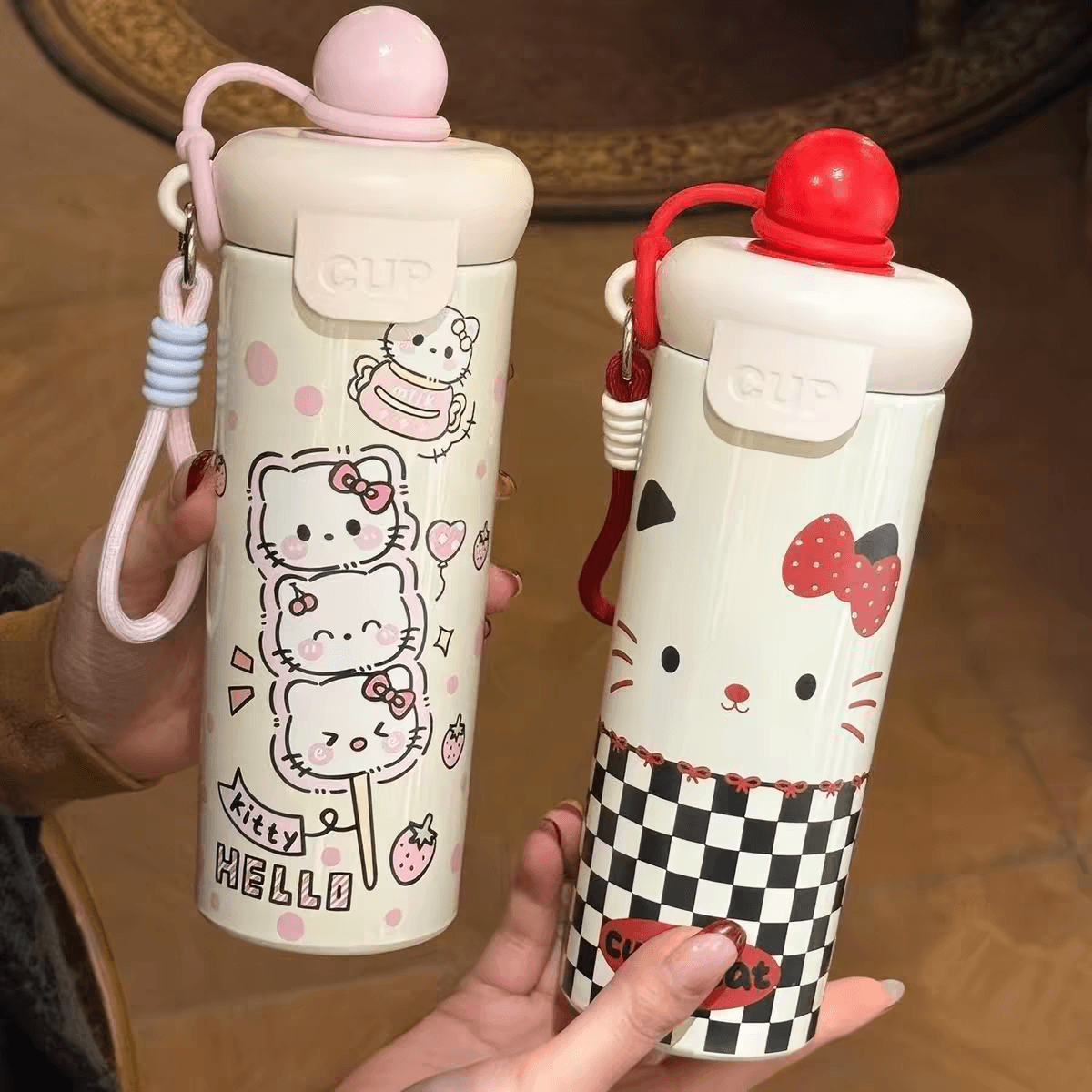 Cute Stainless Steel Girls Water Bottles - 600 ml - Sus 316 - Hot & Cold